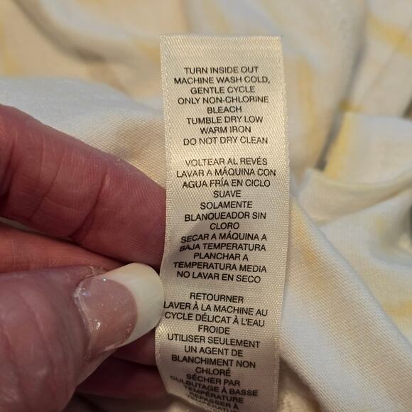 Chicos Top Womens Size Medium 1 Multi Stripe Splitneck Short Sleeve Casual - Picture 5 of 10